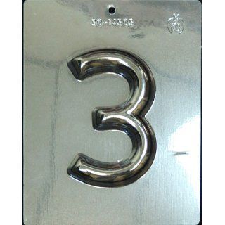 5 3/4 NUMBER 3 CHOCOLATE CANDY MOLD