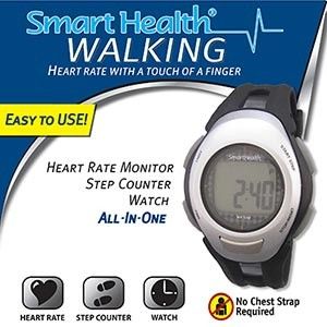 Smart Health Full Sz All in One Heart Rate Monitor Step Counter Watch