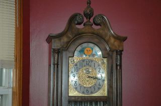 Herschede No. 294 The Haverford 9 Tube Grandfather Clock RUNS NR