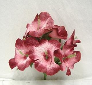 84 Hibiscus BURGUNDY Silk Flowers Artificial Bushes Plant Wedding