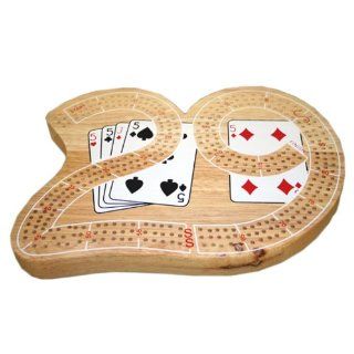 Carol 10 29 Light Wood Cribbage Board with Playing Card