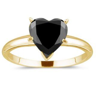  Heart Solitaire Ring in 18K Yellow Gold 3.0: Jewelry: 