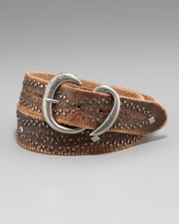 Heritage by WILL Leather Goods Studded S Buckle Belt   