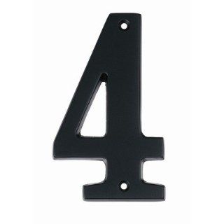  Numbers Finish Matte Black, Number 4, Size 5 Patio, Lawn & Garden