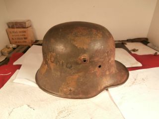 WWI RARE Camo Helmet sent Back from France