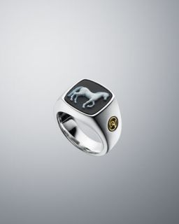 David Yurman Agate Horse Ring   