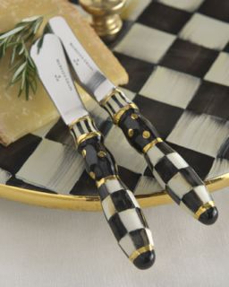 H5ZLW MacKenzie Childs Courtly Check Canape Knives