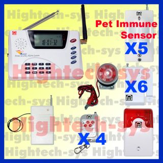 GSM PSTN LCD Wireless Home Alarm Security System 99 Zone 900 1800