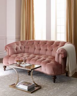Old Hickory Tannery Brussel Blush Tufted Sofa   Neiman Marcus