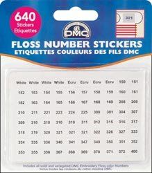 DMC Floss Number Stickers 500 Labels 6103; 6 Items/Order