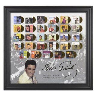 Elvis Presley Number 1 Gold Record Hits Framed Art
