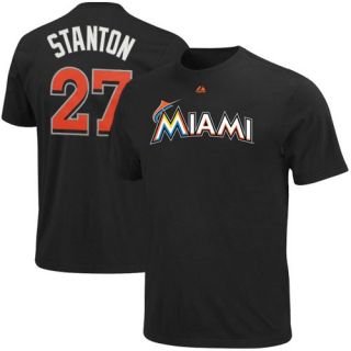  Black Majestic Miami Marlins Name & Number T Shirt