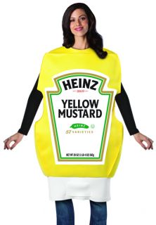 Funny Heinz Squeeze Mustard Bottle Adult Halloween Fancy Dress Costume