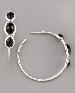 David Yurman Carved Cable Button Earrings, Black Onyx   