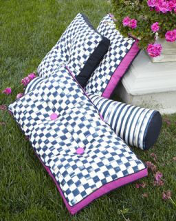 MacKenzie Childs Courtly Check & Courtly Stripe Outdoor Accent Pillows