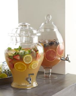 3WLX Ginger Jar and Pear Shaped Crystal Beverage Dispensers