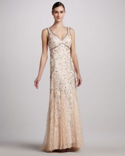 Sue Wong Sleeveless Beaded Gown   
