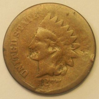  1877 Indian Head Cent Scarce Old Coin