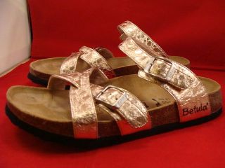 BETULA / BIRKENSTOCKS Cool Womens Sandals LAME ~ Size 39 / US 8 ~ Low