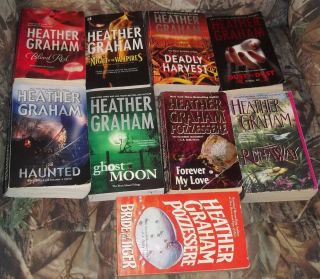 LOT OF 9 FANTASTIC HEATHER GRAHAM BOOKS (pb) GHOST MOON, DUST TO DUST
