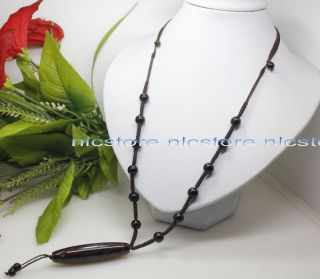  Dzi Beads Heaven Agate Pendant Adjustable Necklace 24 Jewelry