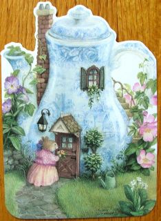 Susan Wheeler Holly Pond Hill Mouse Tea Pot Pink Flowers Birthday