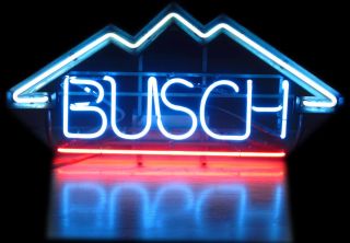 Vintage Anheuser BUSCH Neon Beer Sign BUSCH 1984 28 YRS. THREE COLORS