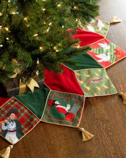12 Days of Christmas Needlepoint Tree Skirt   