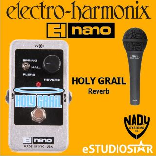 ELECTRO HARMONIX HOLY GRAIL REVERB NANO STOMP PEDAL + FREE MIC NEW