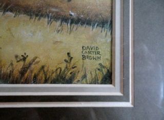  Cherry Framed & Matted David Carter Brown Rooster Prints Farm Scenes