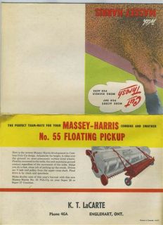  Floating Pickup Swather Combine Home Freezer Sales Brochure 1952