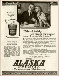 Charming 1923 Alaska Special Home Ice Cream Freezer Ad