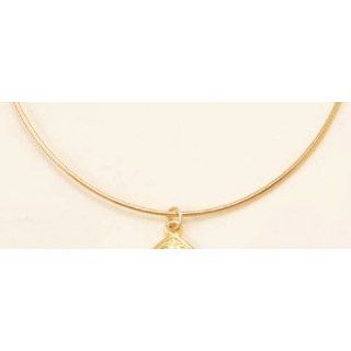 22K Gold Plated Sterling Silver 1mm Round Omega Necklace, Lobster