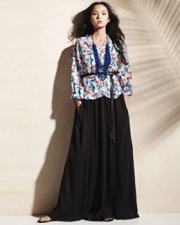 Milly Boat Print Blouse & Maxi Dress   Neiman Marcus
