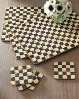 2NU0 MacKenzie Childs Courtly Check Place Mats & Coasters