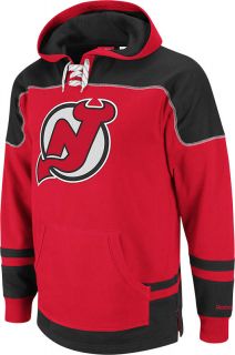 New Jersey Devils Reebok Power Play Hooded Laced Sweatshirt Sz 3XL