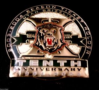 Utah Grizzlies Hockey Team 10th Anniversary Keepsake Pin