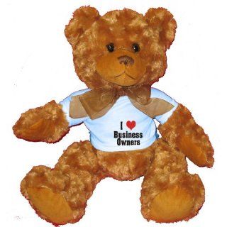 I Love/Heart Business Owners Plush Teddy Bear with BLUE T