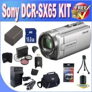 Sony DCR SX65 Handycam Camcorder (Silver) w/16GB Accessory