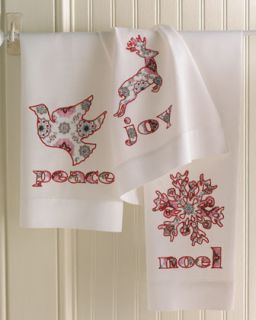 Three Holiday Guest Towels   