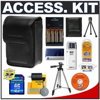 Deluxe Accessory Kit with Soft Leather Case + 4GB SDHC