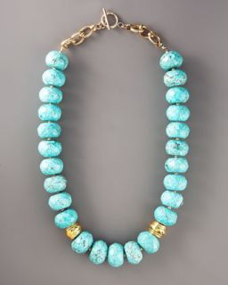 Devon Leigh Faceted Turquoise Necklace   