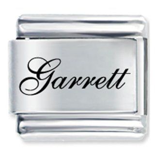 Pugster Edwardian Script Font Name Garrett Italian Charm: Jewelry