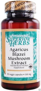 Agaricus Blazei Mushroom Extract Herbal Supplement 90 Veggie Capsules