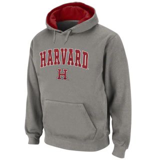 Harvard Crimson Heather Grey Twill Tailgate Hooded Sweatshirt
