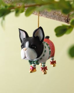 Patience Brewster Boston Terrier Christmas Ornament   
