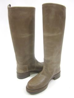 new auth hermes taupe leather riding boots sz 37 7