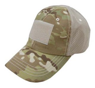 Mesh Military Tactical Multicam Cap Hat USA Flag Patch