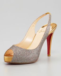 Christian Louboutin Crystal Encrusted Suede Pump   