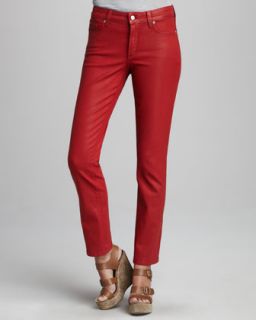 MICHAEL Michael Kors Colored Skinny Jeans, Red   